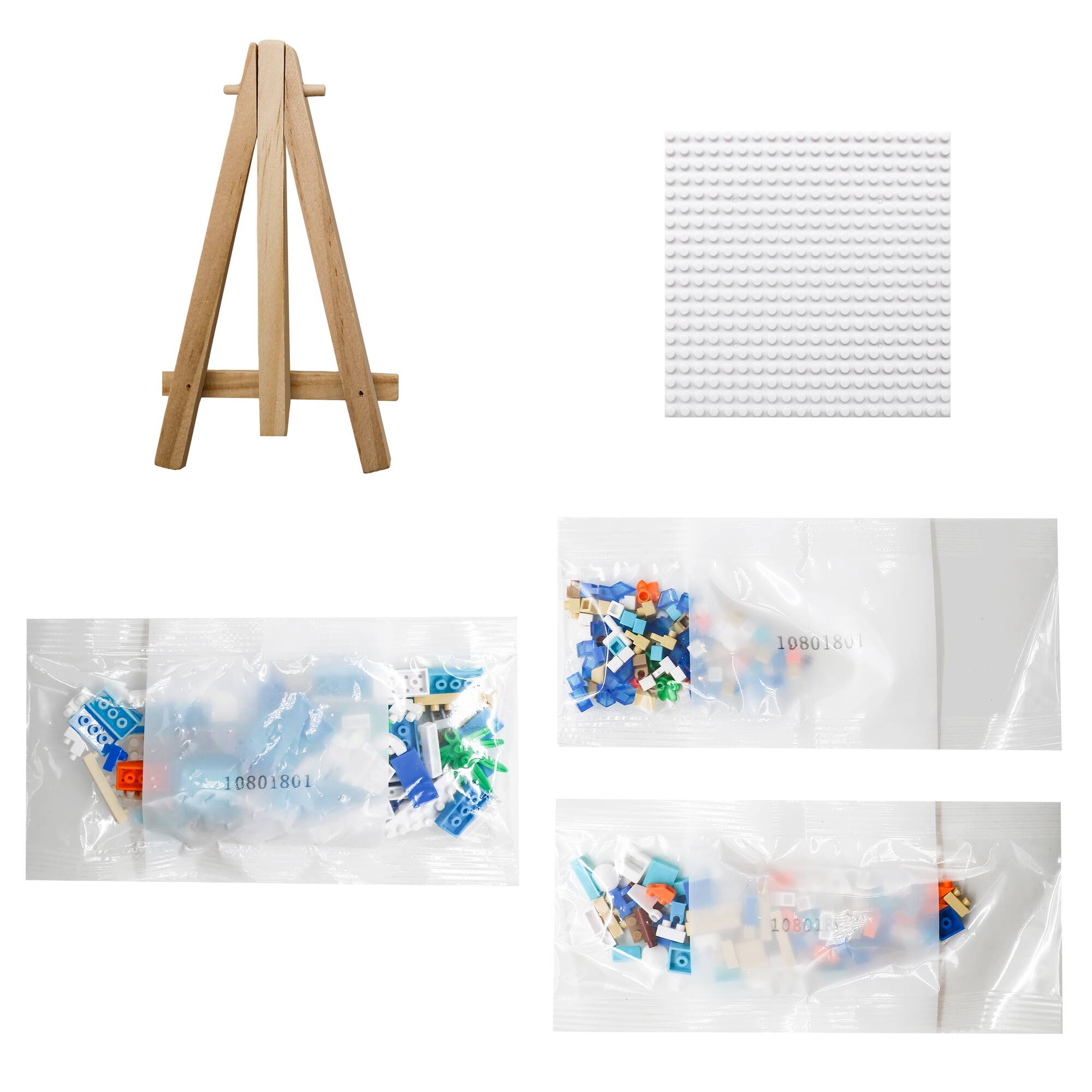 Sailboats Brick Art Kit with Wooden Easel by Make Market®